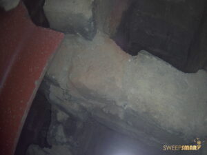 Broken chimney flue